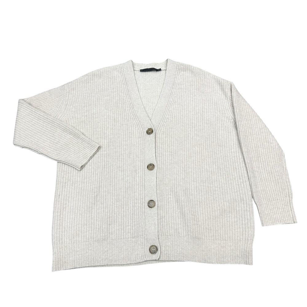 Jenni Kayne Cashmere Cocoon Cardigan Ivory Oatmeal Oversized 2XS XS - Picture 4 of 7